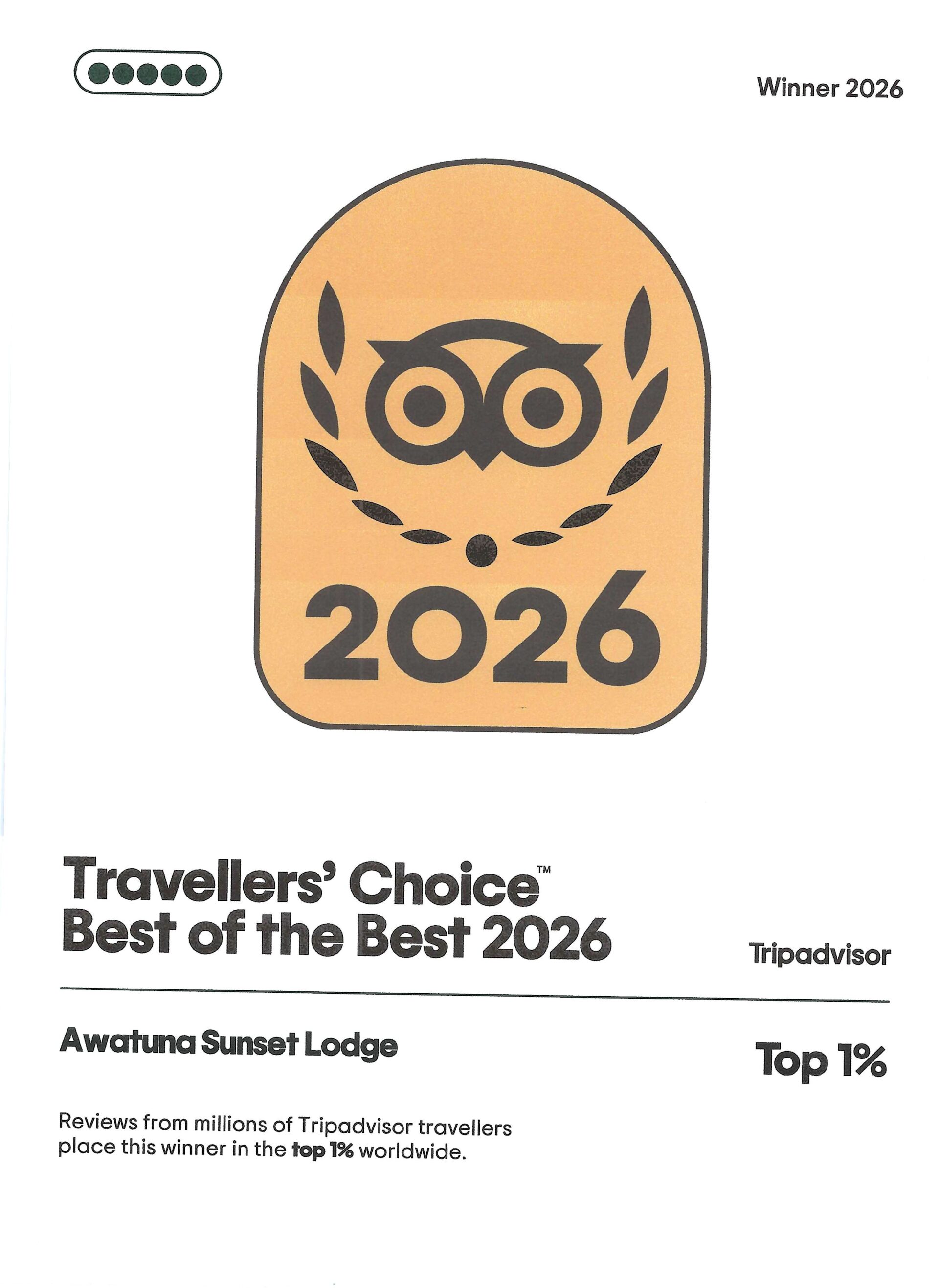 TripAdvisor Best of the Best 2026